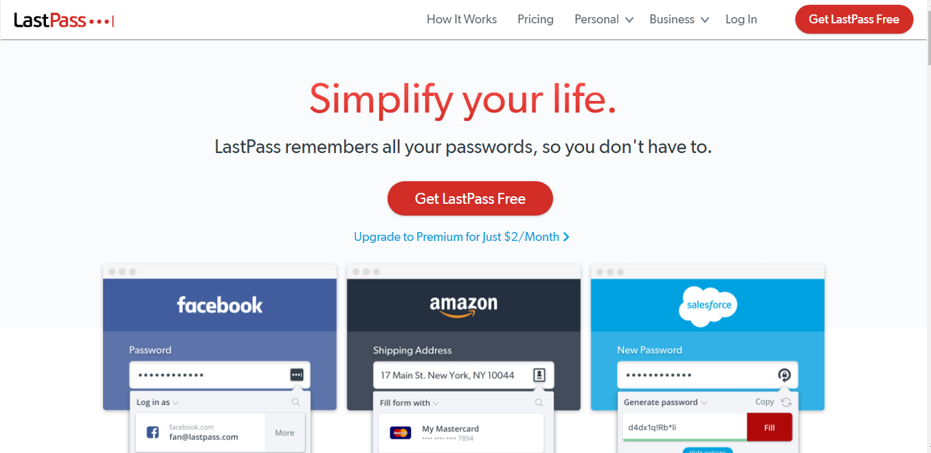 LastPass Homepage