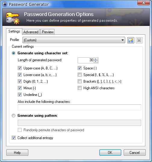 keepass password generator