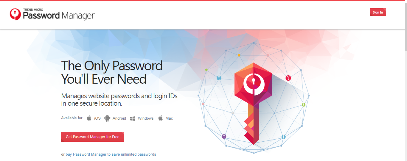 trend micro security password