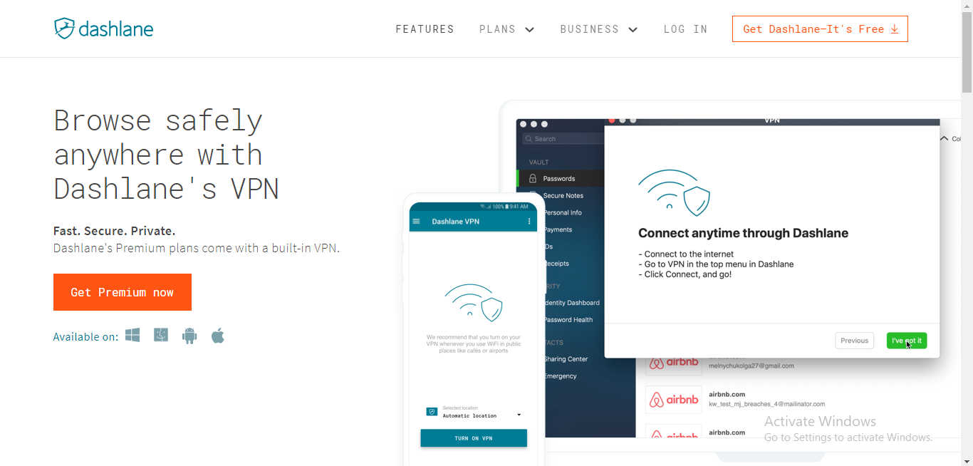 dashlane vpn free