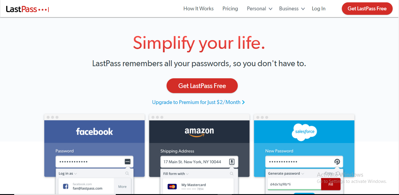 lastpass homepage 1