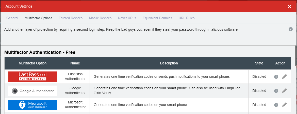 lastpass multifactor 1