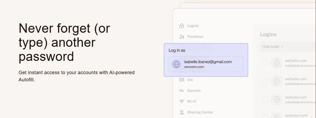 Dashlane password autofill