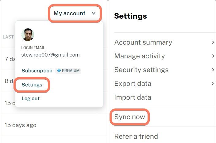 Cross-platform sync with Dashlane